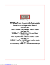 ATTO Technology FastFrame NS11 Installation And Operation Manual