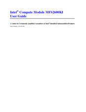 Intel Compute Module MFS2600KI User Manual