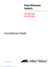 Allied Telesis AT-FS716L Installation Manual