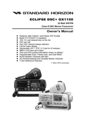 Standard Horizon ECLIPSE DSC+ GX1150 Owner's Manual
