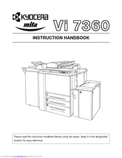Kyocera Mita Vi7360 Instruction Handbook Manual