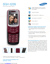 Samsung SGH-T239 Specifications