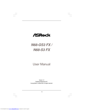 ASRock N68-GS3 FX User Manual