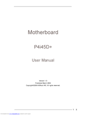 ASRock P4I45D User Manual