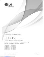 LG 50LA6205 Owner's Manual