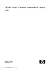 HP StorageWorks P4000 G2 Release Note
