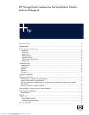 HP StorageWorks Mezzanine Backup-Restore Solution Manual