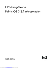 HP StorageWorks Fabric OS 3.2.1 Release Note