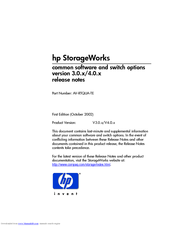 HP StorageWorks 2/32 - SAN Switch Release Note