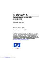 HP StorageWorks 2/32 - SAN Switch Release Note