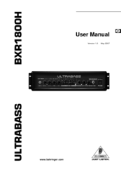Behringer Ultrabass BXR1800H User Manual