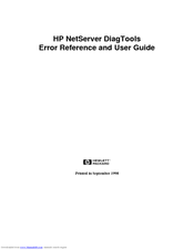 HP NetServer DiagTools User Manual