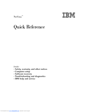 IBM NetVista A30 Quick Reference