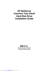 HP NetServer Common Tray Ultra3 Installation Manual
