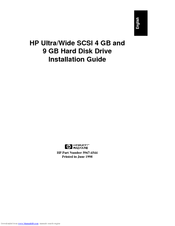 HP Ultra/Wide SCSI 4 GB Hard Disk Drive Installation Manual