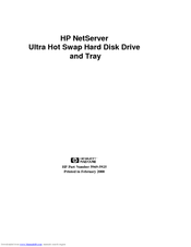 HP NetServer Ultra Hot Swap Hard Disk Drive and Tray Manual