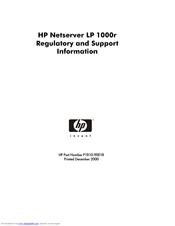 HP NetServer LP 1000r Manual