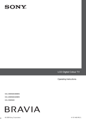 Sony KDL40W5500U Operating Instructions Manual