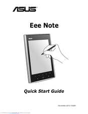 Asus Eee Note Quick Start Manual