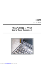 IBM ThinkPad 770E-ED User Manual