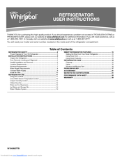 Whirlpool WRL767SIAM User Instructions
