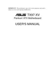 Asus TX97-XV User Manual
