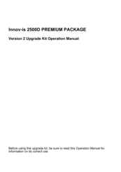 Brother Innov-is 2500D PREMIUM PACKAGE Operation Manual