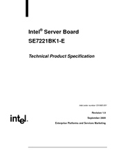 Intel SE7221BK1LX Technical Manual