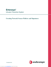 Enterasys Intrusion Prevention System Manual