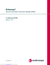 Enterasys Security Information and Event Manager (SIEM) Configuration Manual