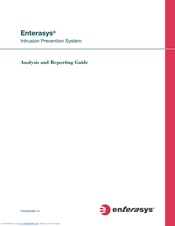 Enterasys Intrusion Prevention System Reporting Manual