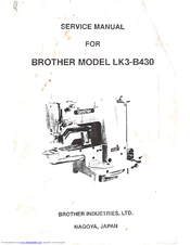 Brother LK3-B430 Service Manual