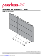 peerless-AV Mobile Videowall Trolley PDVWM 3x3 46 55 L Installation And Assembly Manual