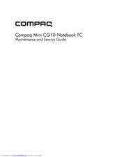 Compaq Mini CQ10 Maintenance And Service Manual