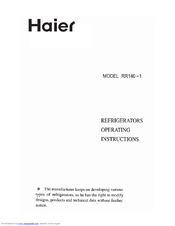 Haier RR140-1 User Manual