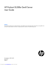 HP ProLiant DL388e User Manual