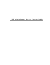 HP EX485 - MediaSmart Server - 2 GB RAM User Manual