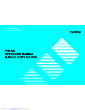Brother PQ-1300 Operation Manual