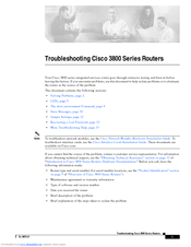 Cisco 3825 - Voice Bundle Router Troubleshooting Manual