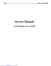 Acer A231H Service Manual