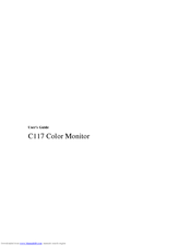IBM 49387NU - C117 17IN Crt Mntr User Manual