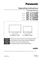 Panasonic BT-L2150E Operating Instructions Manual
