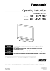 Panasonic BT-LH2170 Operating Instructions Manual