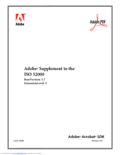 Adobe Acrobat SDK 9.0 Supplement Manual