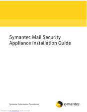 Symantec Mail Security Appliance Installation Manual