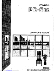 Canon PC-6RE Operation Manual