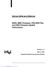 Intel SRKA4 - Server Platform - 0 MB RAM Instructions Manual