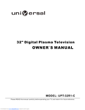 Universal UPT-32R1-C Owner's Manual