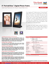 ViewSonic PortraitView VFD621w-50 Datasheet
