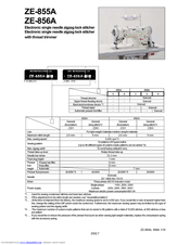 Brother ZE-856A Manual